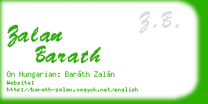 zalan barath business card